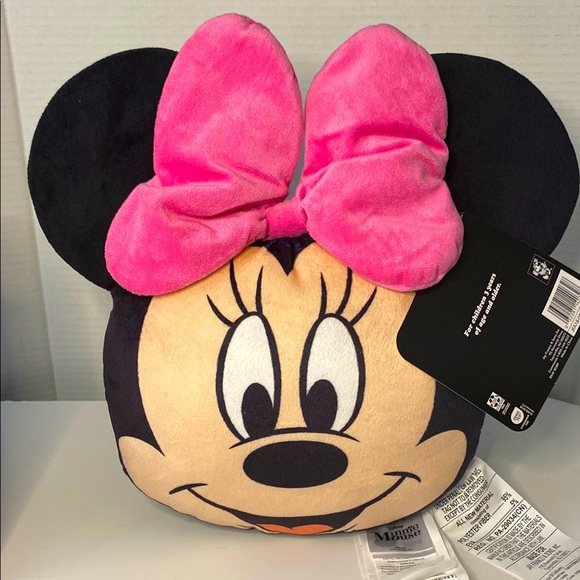 Disney Other - Disney Minnie Mouse Kids Pillow – Black & Pink